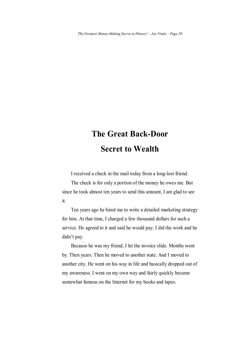 image for page The Greatest Money Making secret in history