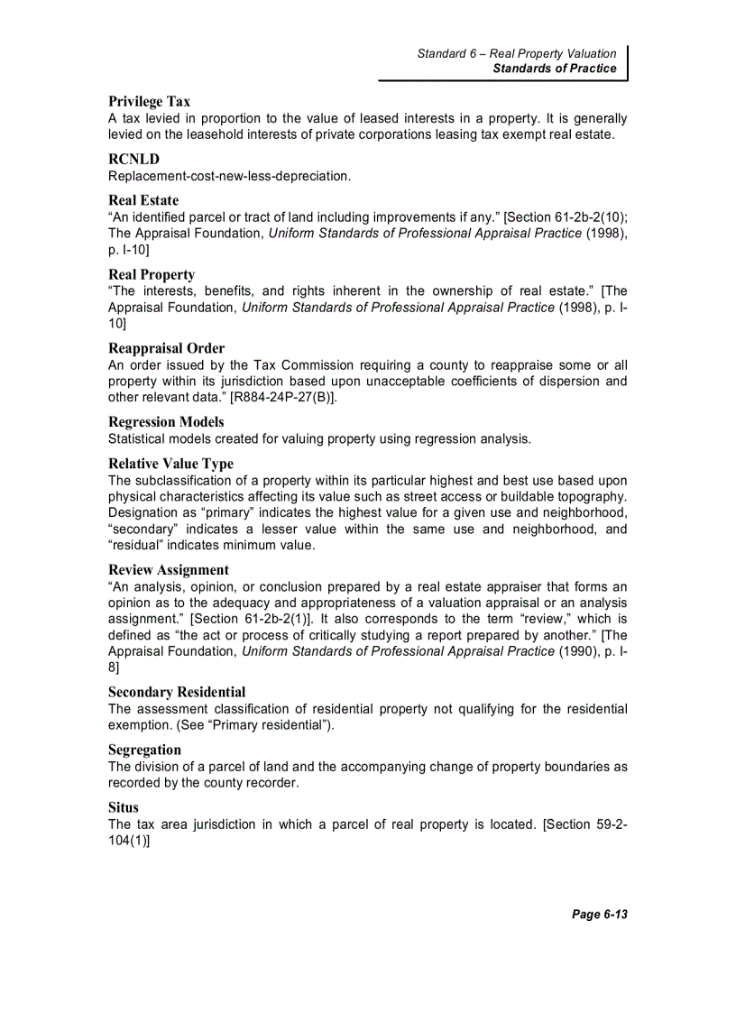 image for page Real Property Valuation