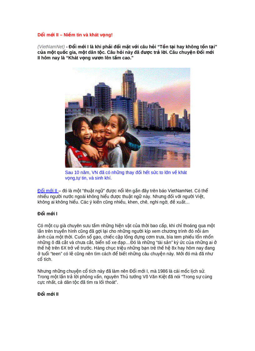 image for page Đổi mới niềm tin và khát vọng