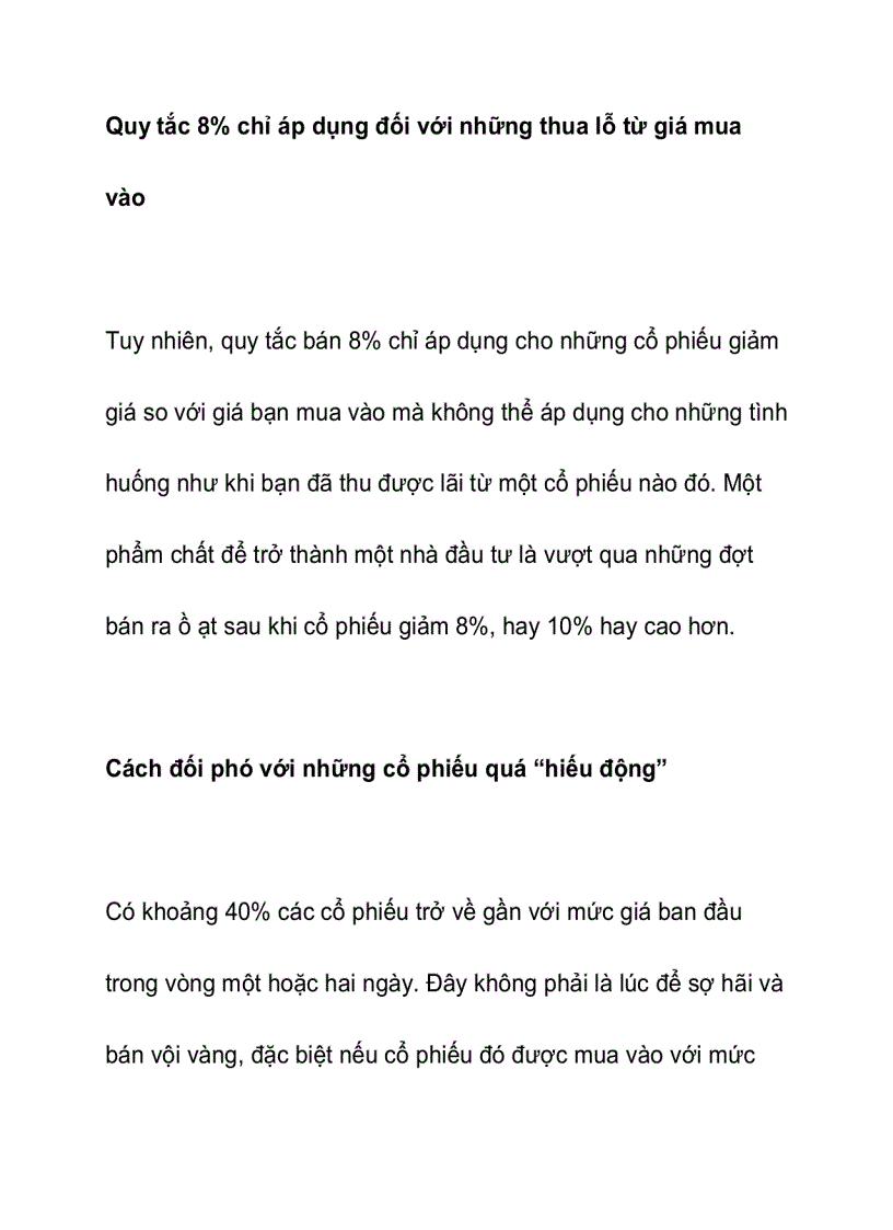 image for page Bán cổ phiếu như thế nào để tối đa hóa lợi