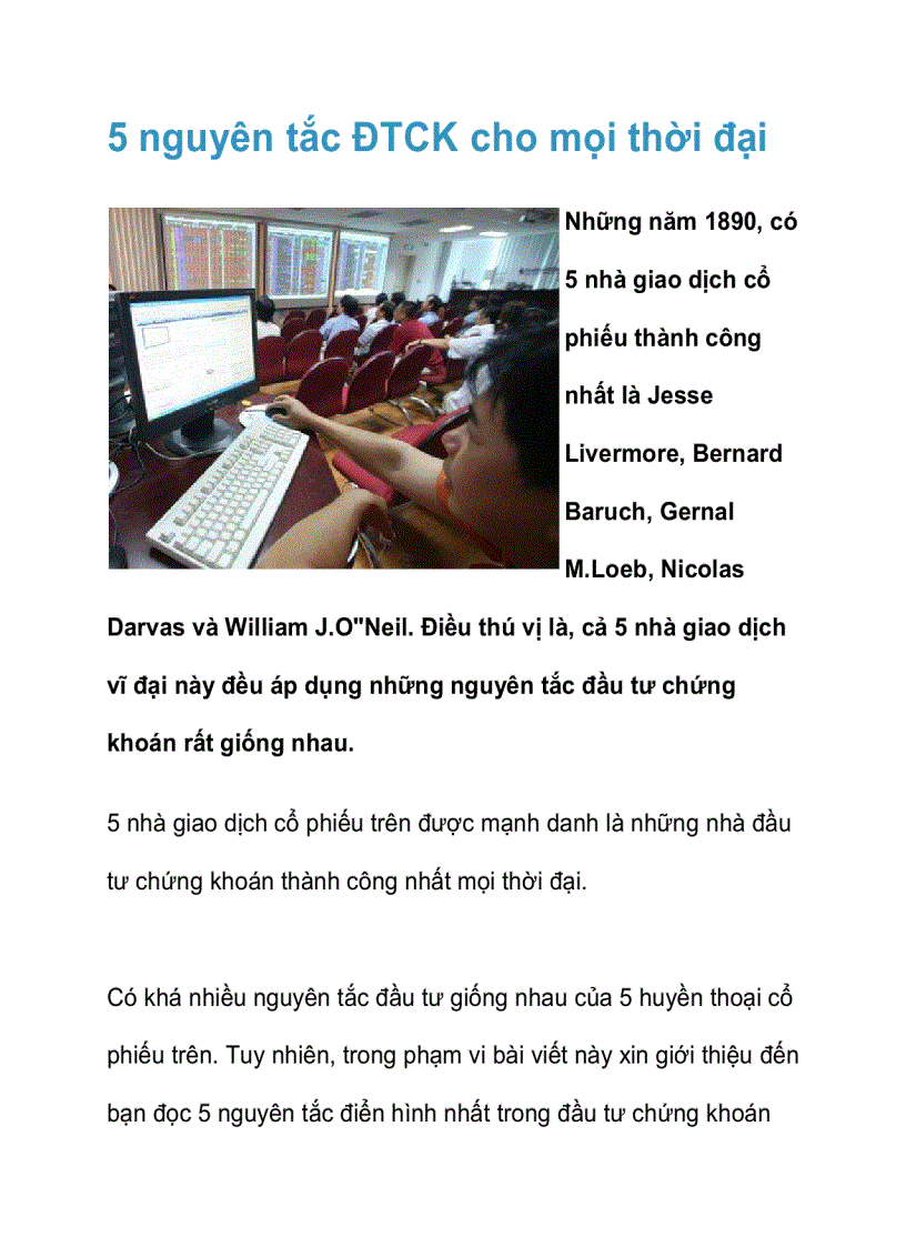 image for page 5 nguyên tắc ĐTCK cho mọi thời đại