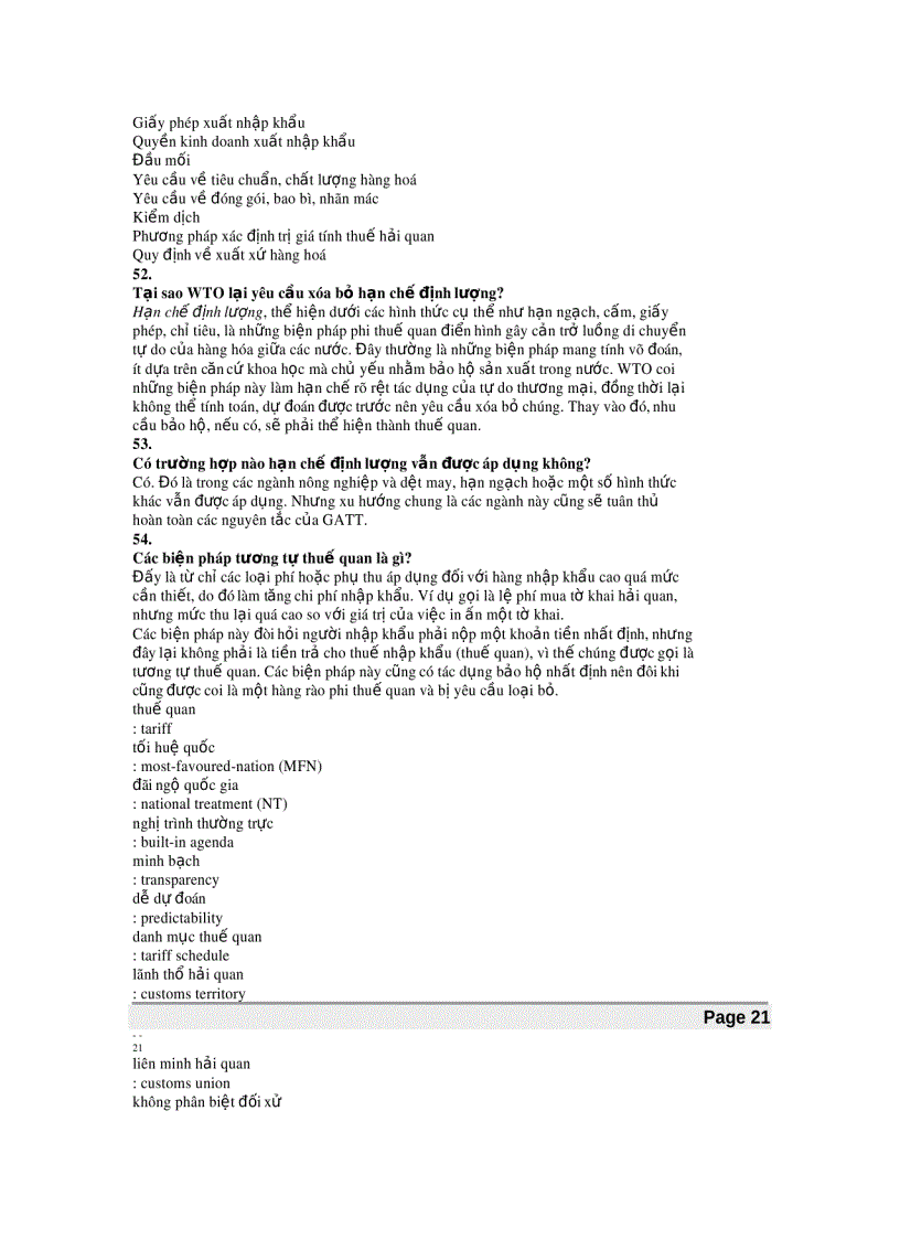 image for page Trắc nghiệm WTO tổ chức và các định chế