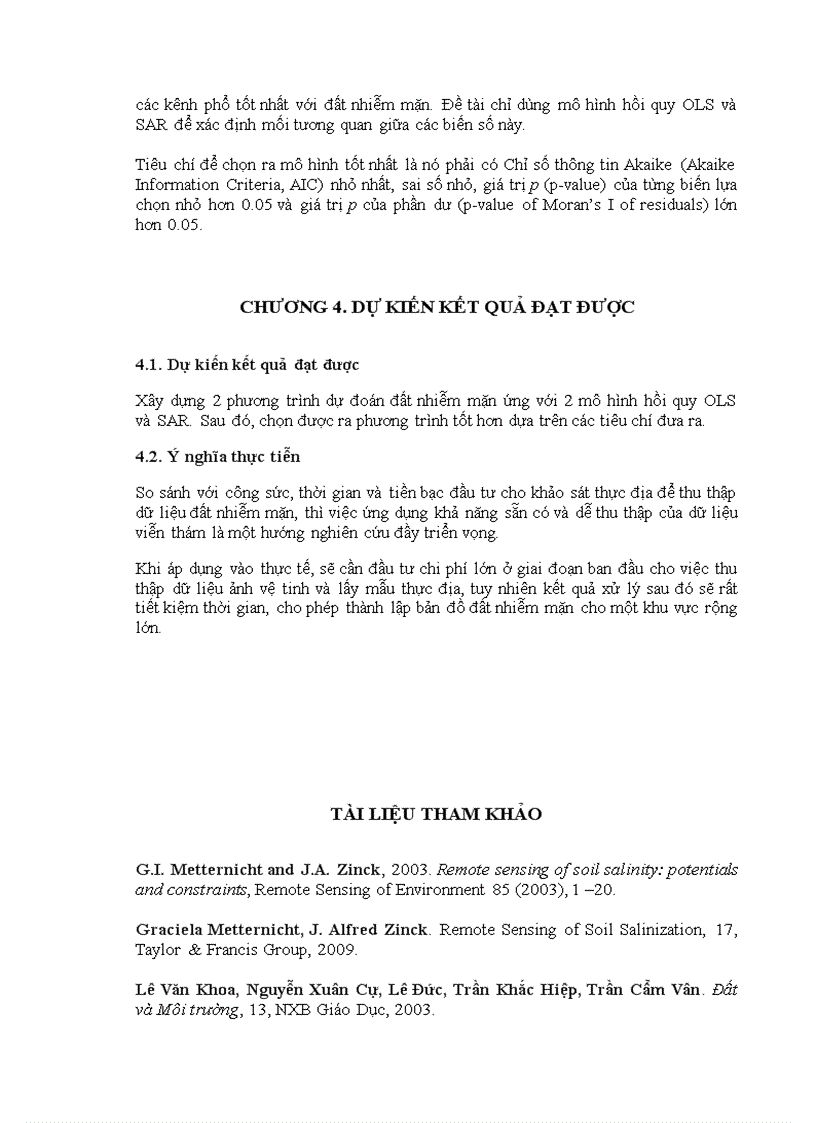 image for page Đề Cương Khóa Luận Tốt Nghiệp Dự đoán đất nhiễm mặn bằng viễn thám và thống kê không gian trên nền gis Trường hợp nghiên cứu tại tiền giang
