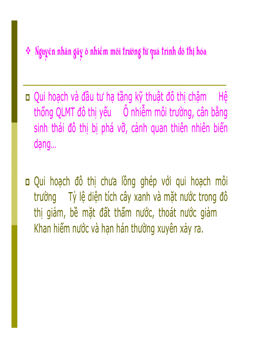 image for page Quản lý môi trường đô thị và khu công nghiệp