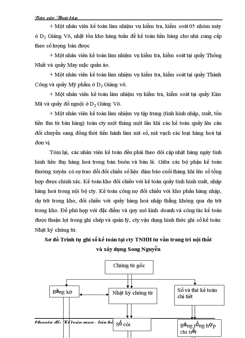 Thực trạng công tác kế toán mua hàng bán hàng tại công ty tnhh tư vấn trang trí nội thất và xây dựng song nguyễn