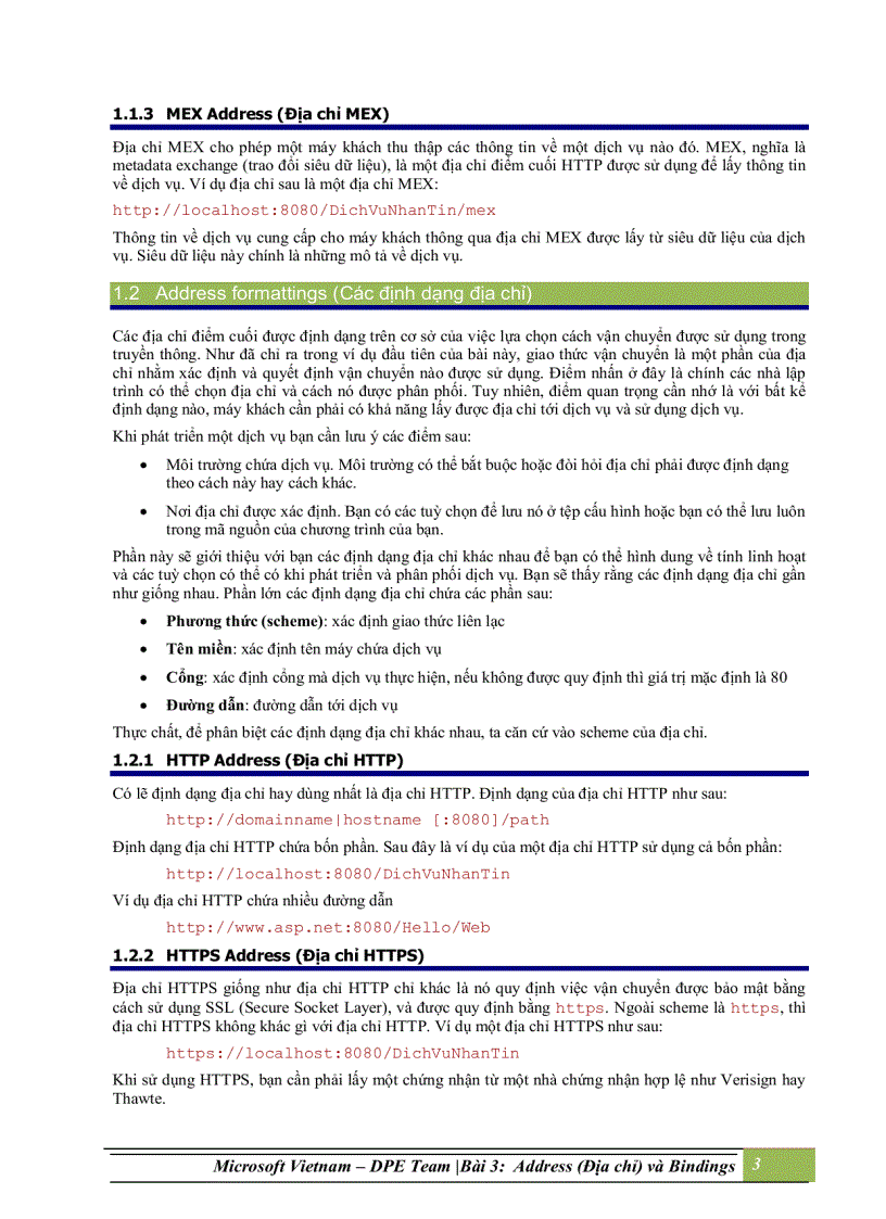 image for page Addresses địa chỉ và bindings