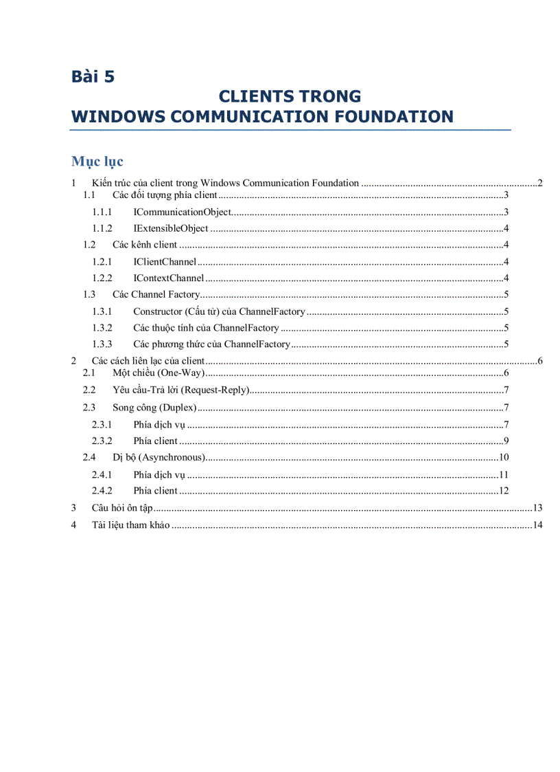 image for page Clients trong windows communication foundation