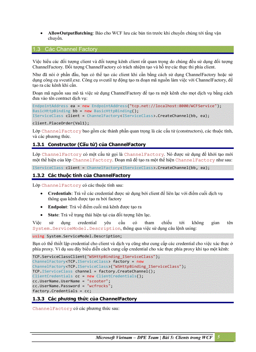 image for page Clients trong windows communication foundation