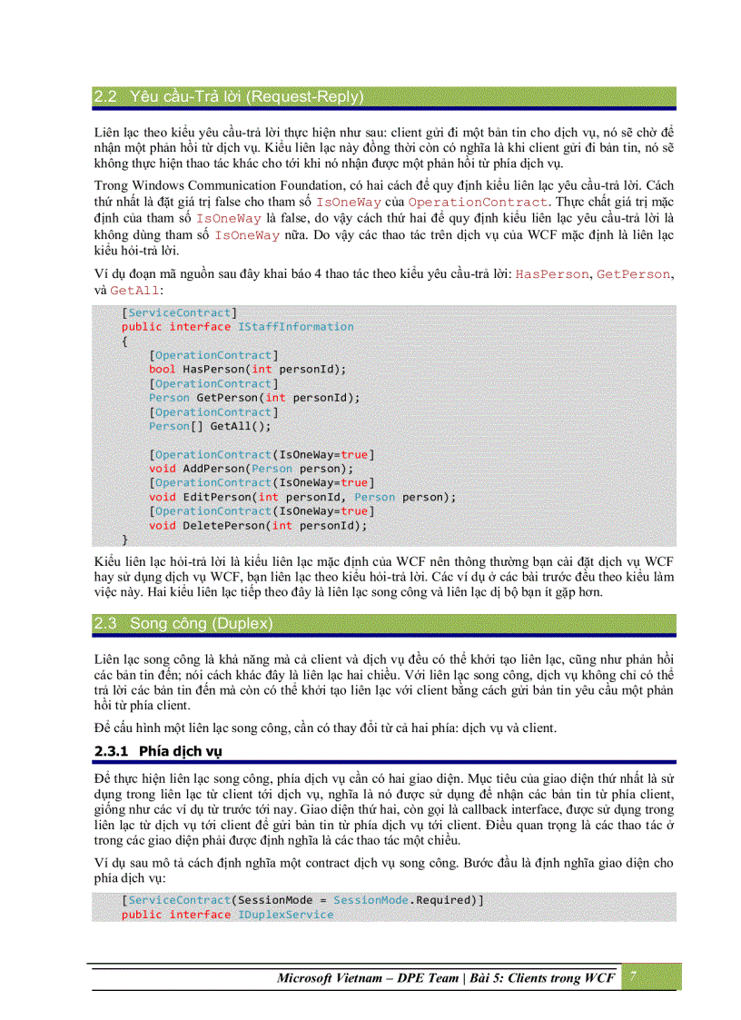 image for page Clients trong windows communication foundation
