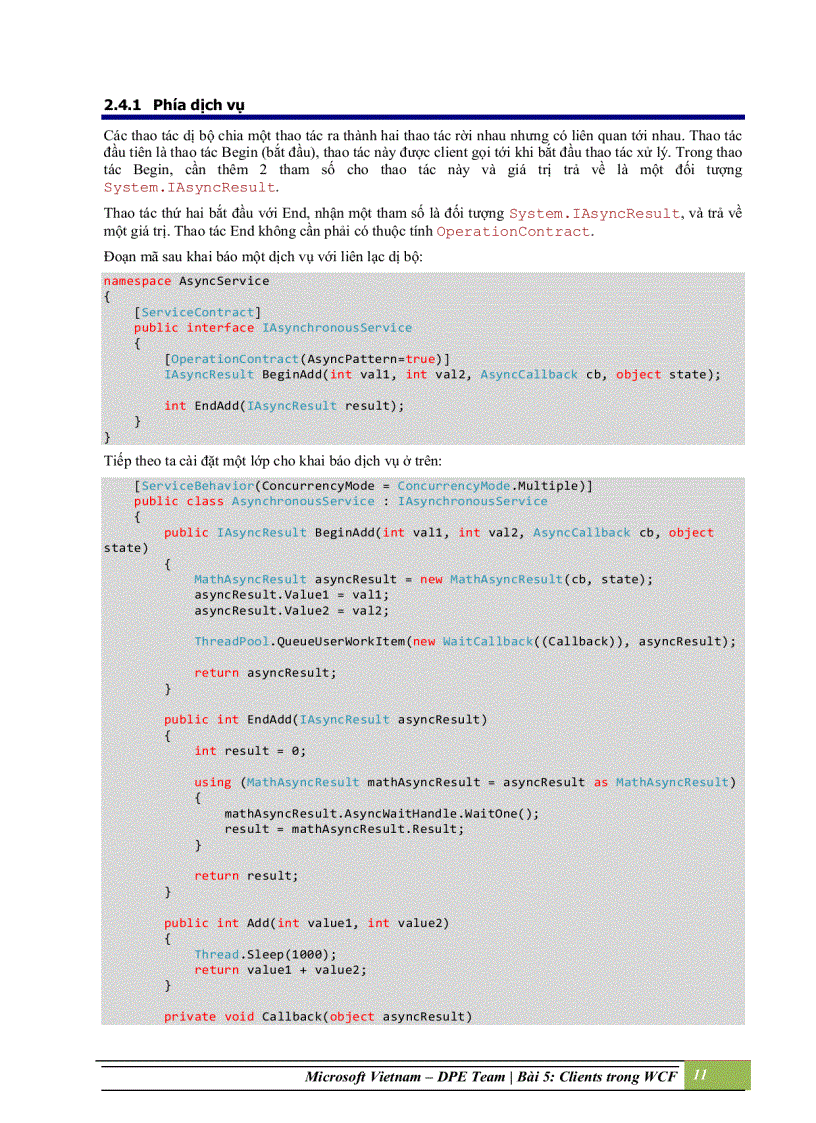 image for page Clients trong windows communication foundation