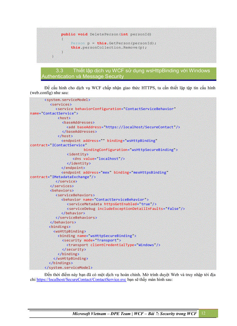 image for page Security trong windows communication foundation