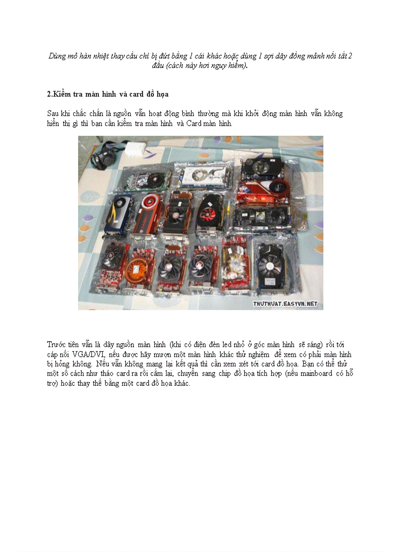 image for page Kinh nghiệm kiểm tra lỗi phần cứng máy tính