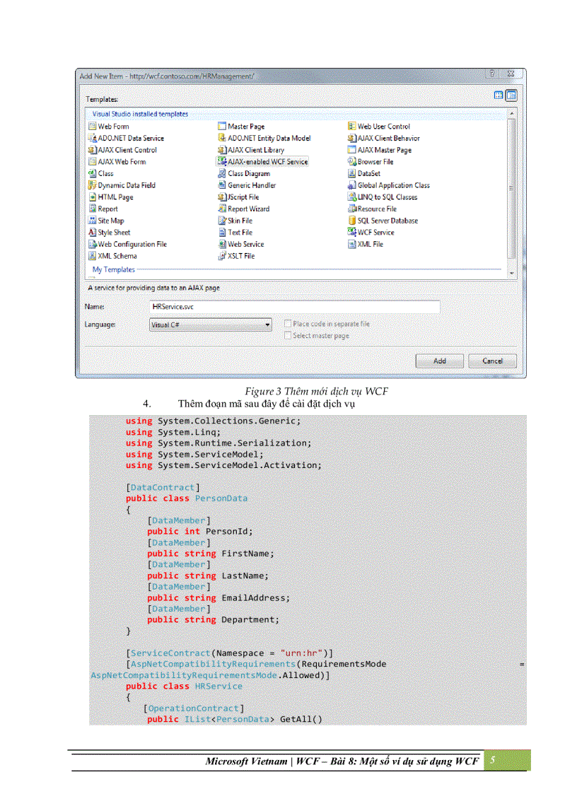 image for page Một số ví dụ sử dụng windows communication foundation