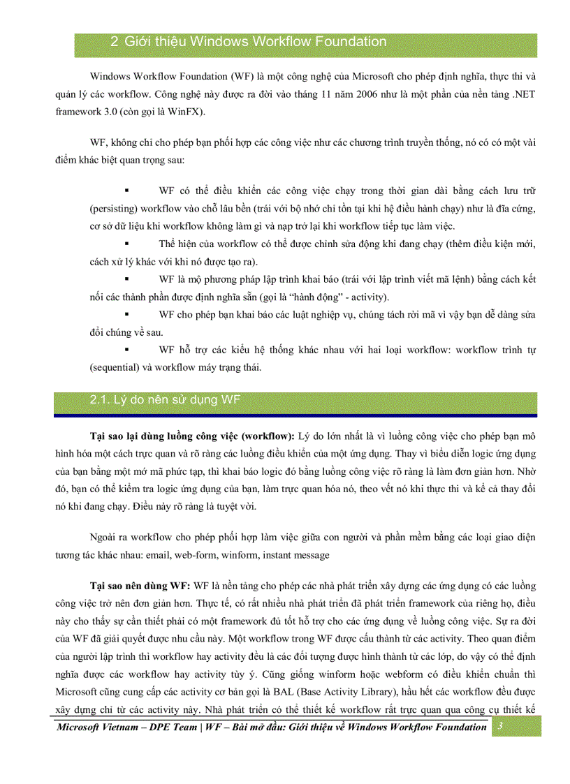 image for page Giới thiệu về windows workflow foundation