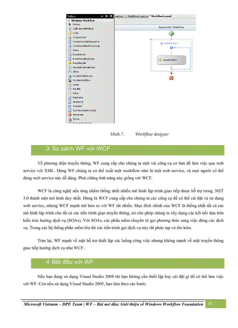 image for page Giới thiệu về windows workflow foundation