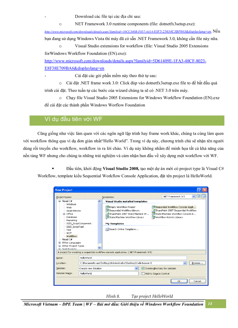 image for page Giới thiệu về windows workflow foundation