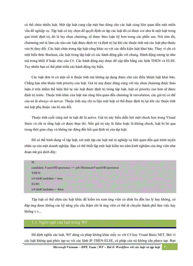image for page Workflow với các luật và tập luật