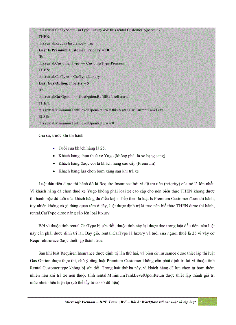 image for page Workflow với các luật và tập luật