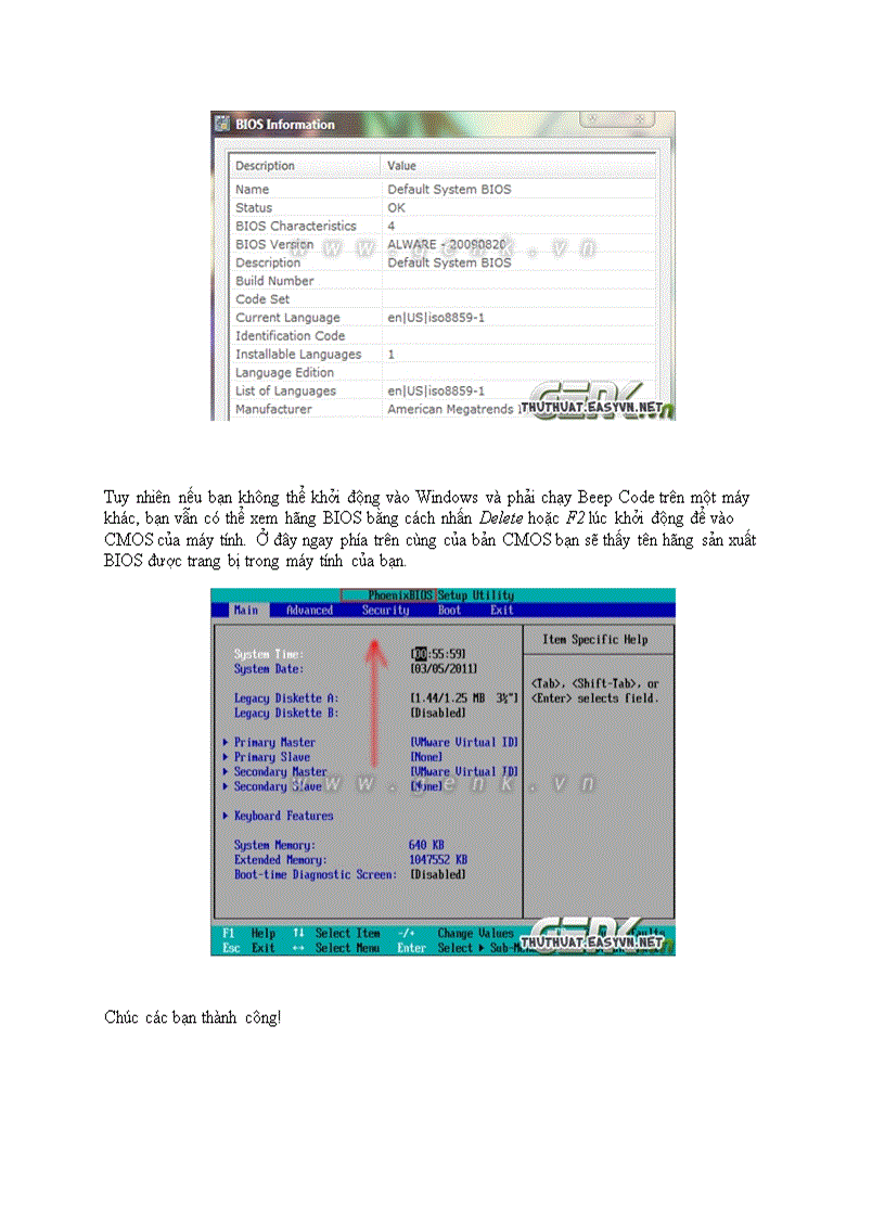 image for page Cách chuẩn đoán lỗi của máy tính thông qua tiếng bíp