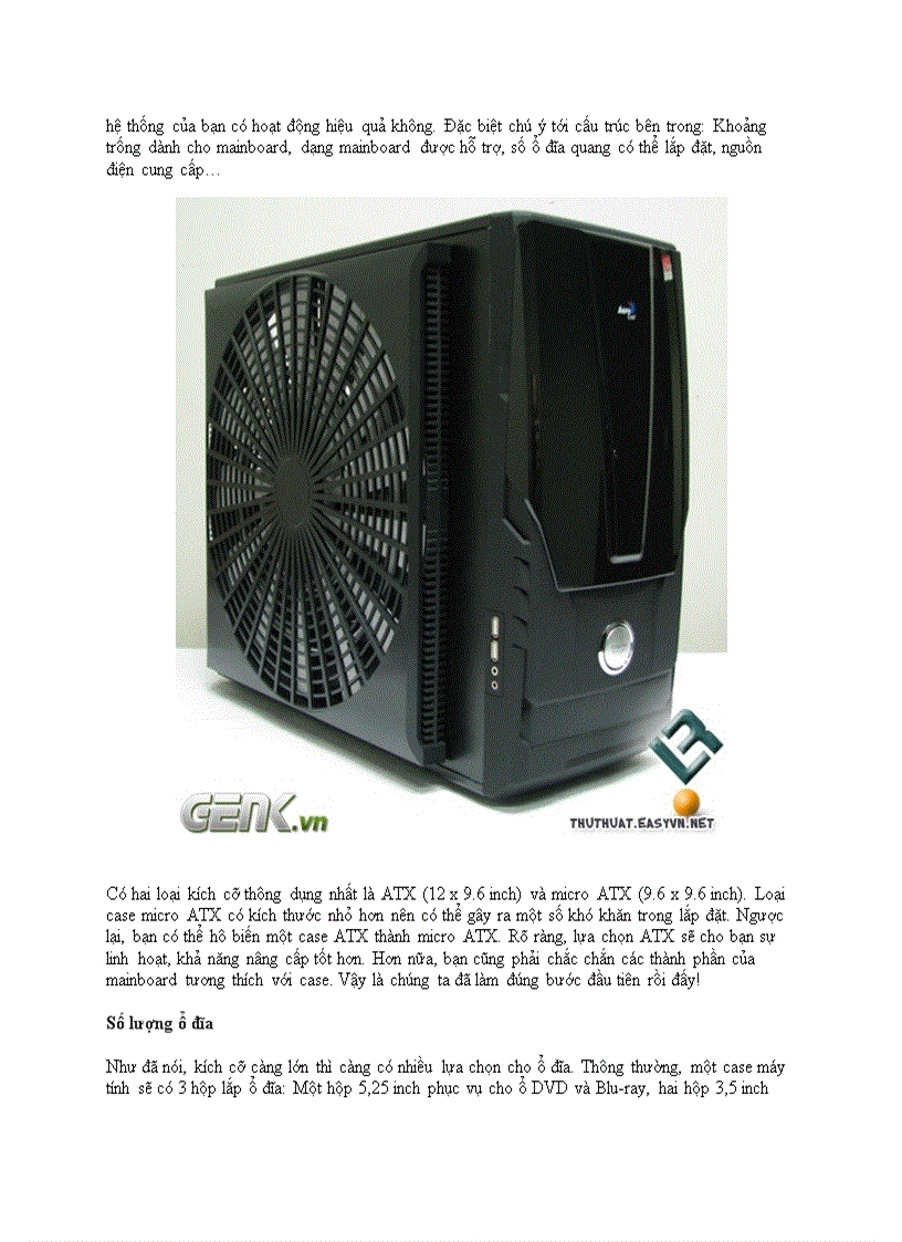 image for page Cách chọn thùng máy cho PC