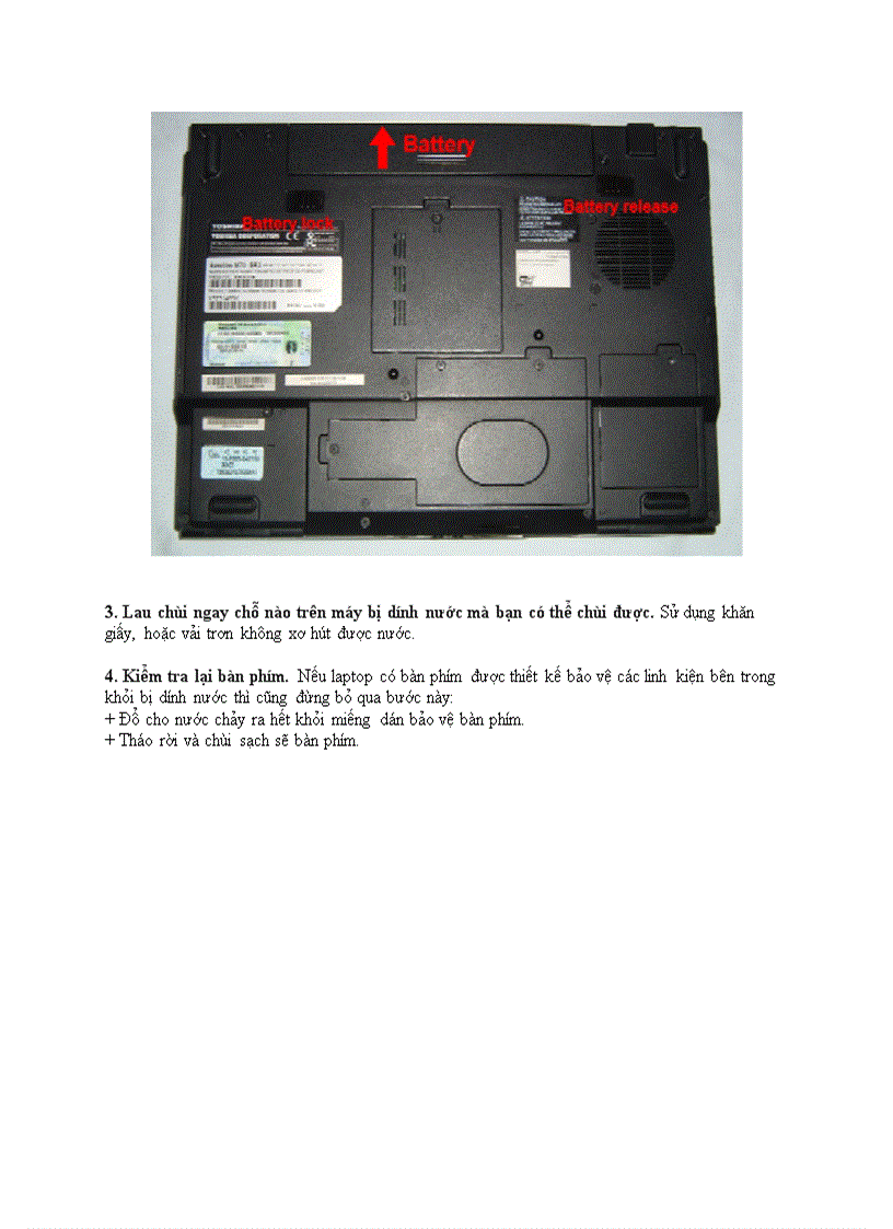 image for page Xử lý laptop khi bị dính nước