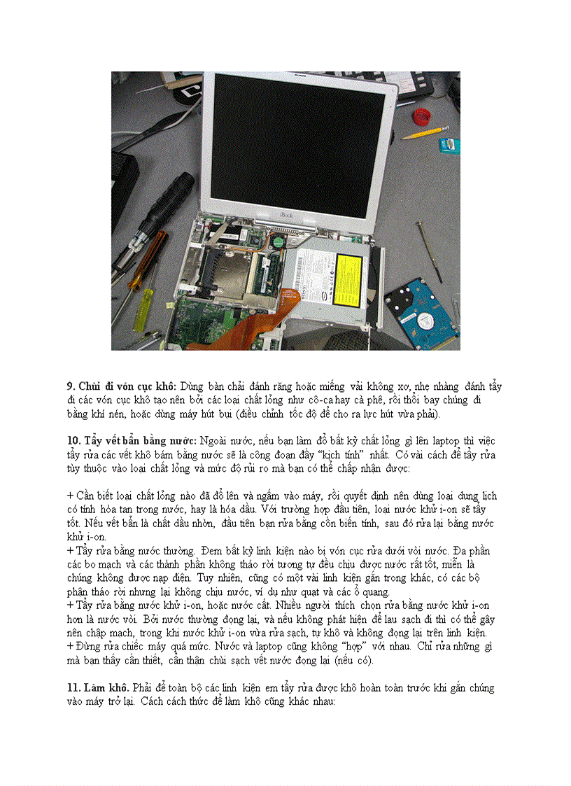 image for page Xử lý laptop khi bị dính nước