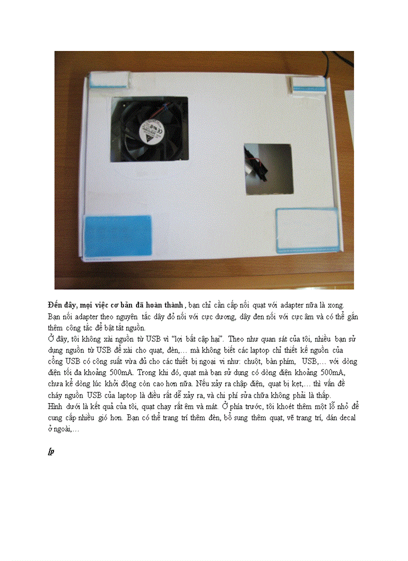 image for page Tự làm đế giải nhiệt cho laptop
