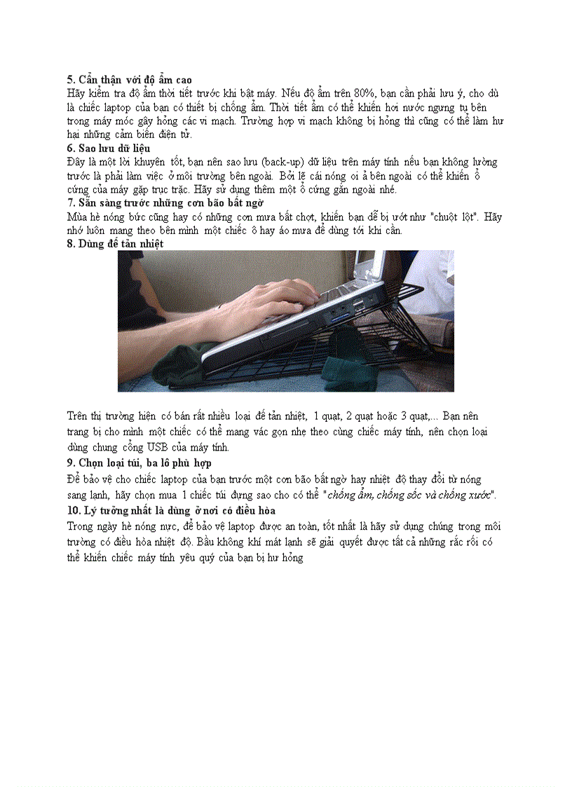 image for page Cách chống nóng laptop hiệu quả