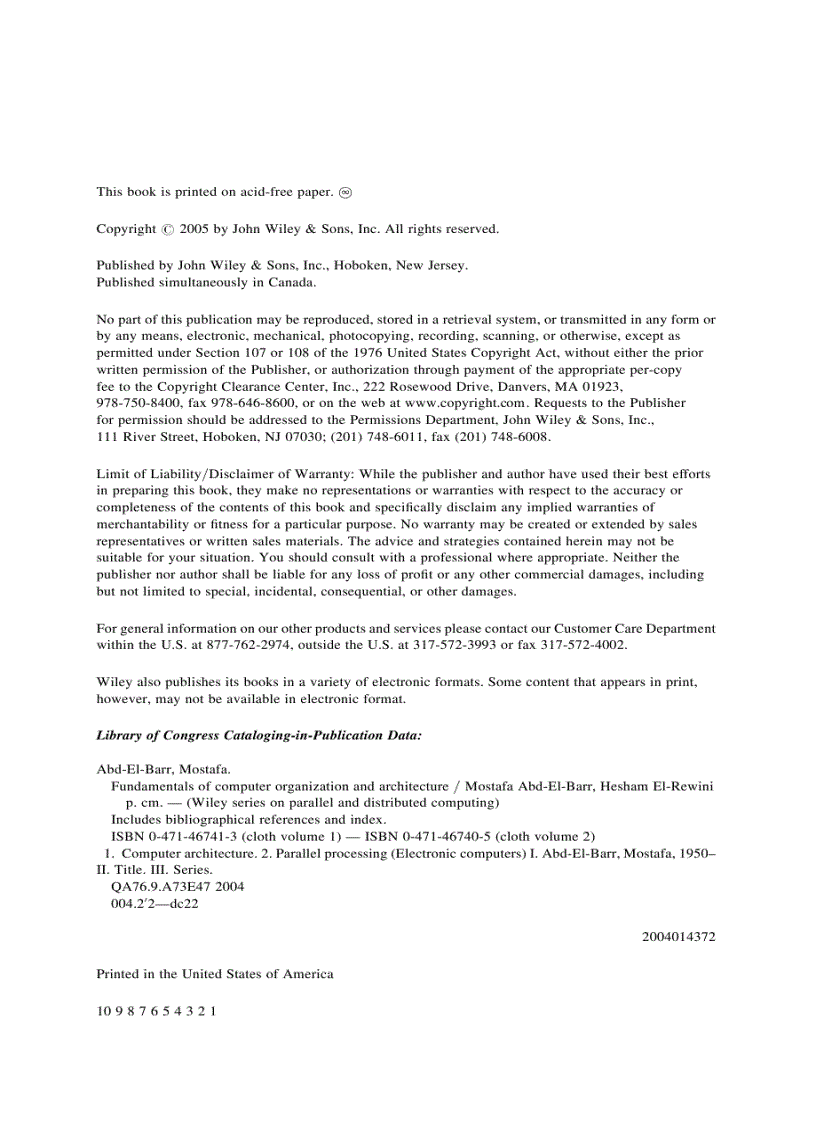image for page Kiến trúc máy tính Fundamentals of Computer Organization and Architecture 2005 Wiley