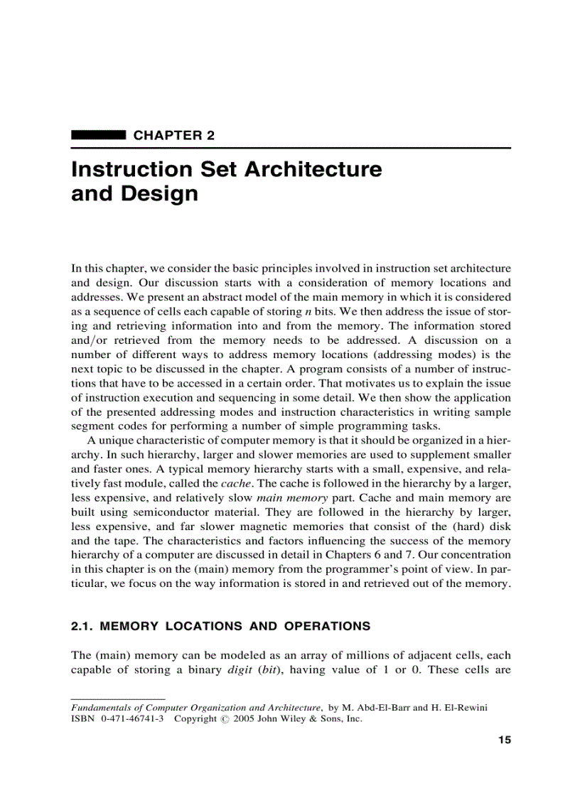 image for page Kiến trúc máy tính Fundamentals of Computer Organization and Architecture 2005 Wiley