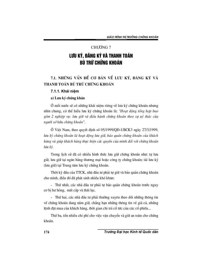 image for page Chương 7 Lưu ký đăng ký và thanh toán bù trừ chứng khoán