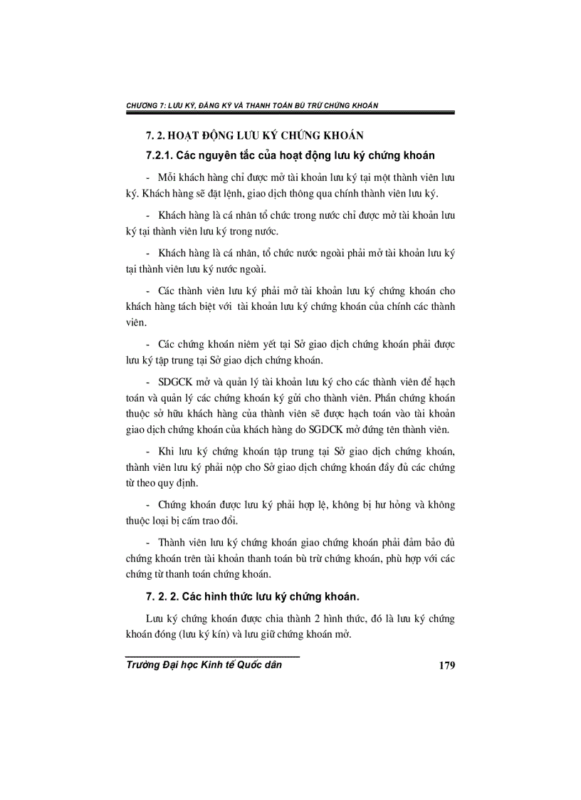 image for page Chương 7 Lưu ký đăng ký và thanh toán bù trừ chứng khoán