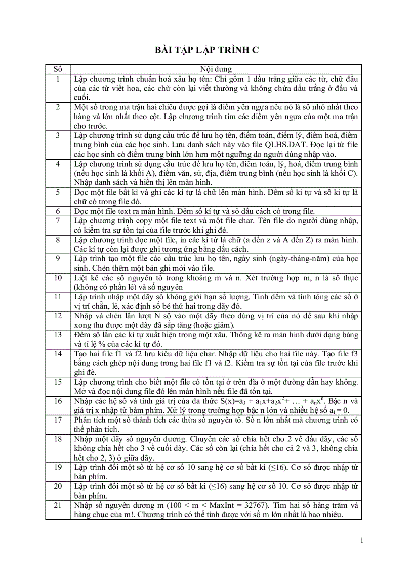 image for page Bài tập lập trình C