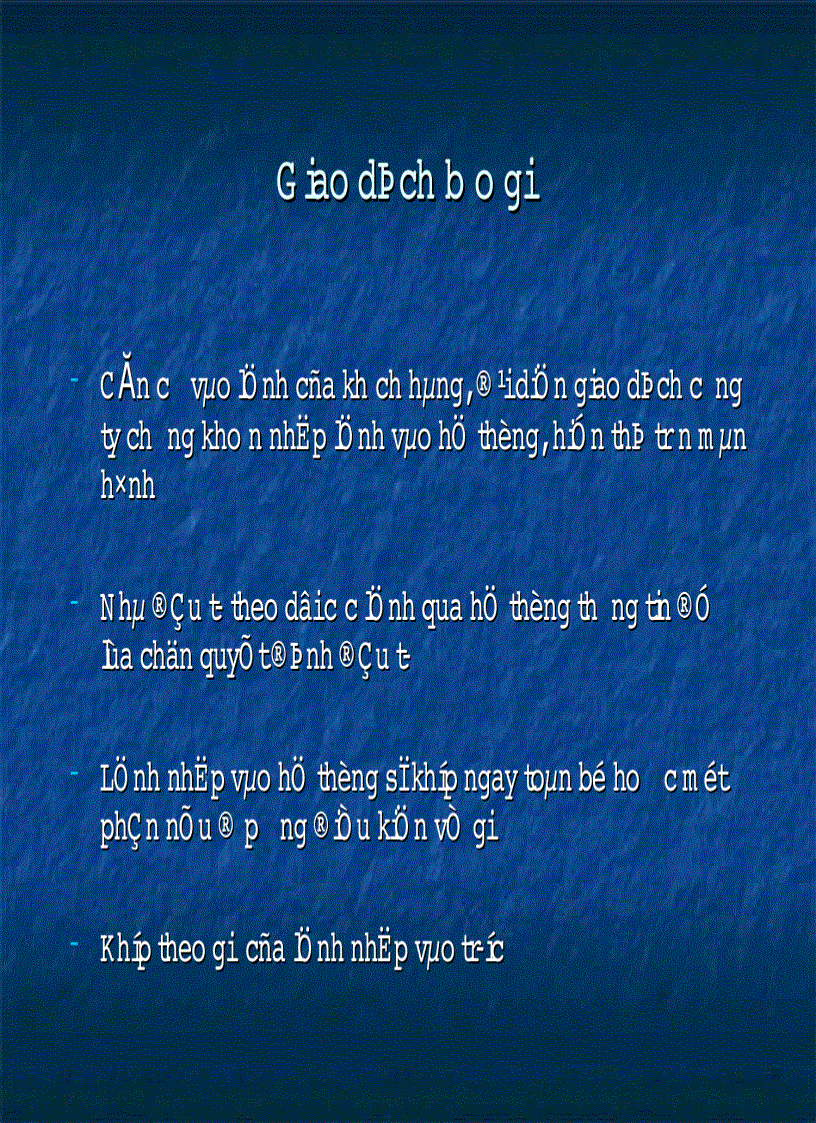 image for page Giáo dịch chứng khoán tại sở giao dịch