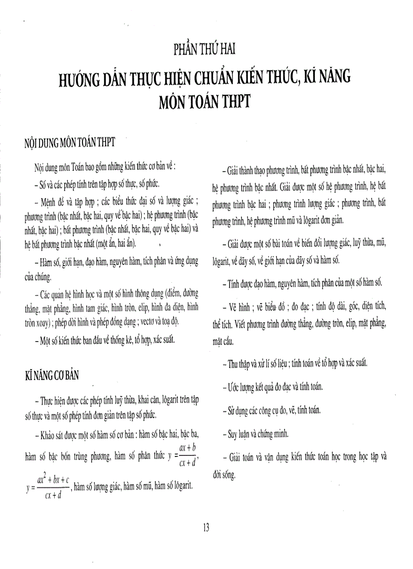 image for page Hướng dẫn thực hiện chuẩn kiến thức kĩ năng TOÁN 10