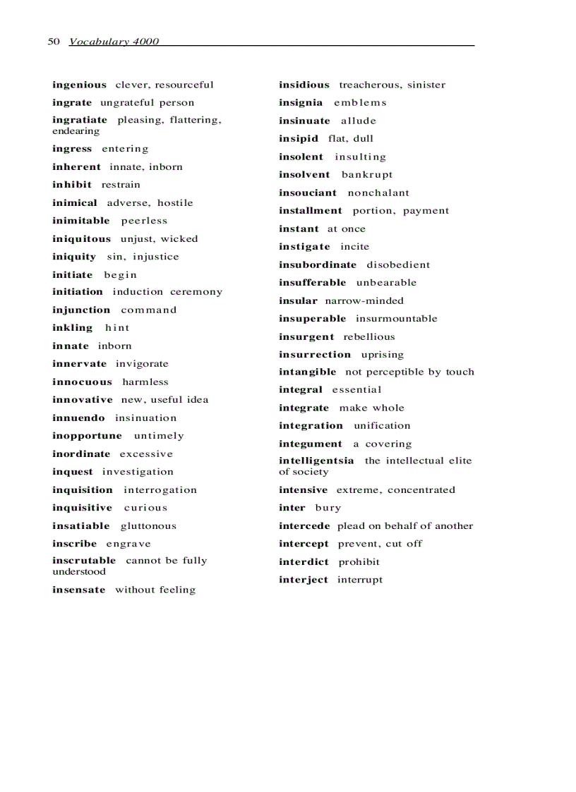 image for page Vocabulary 4000 the 4000 words essential for an ed ucated vocabulary 2