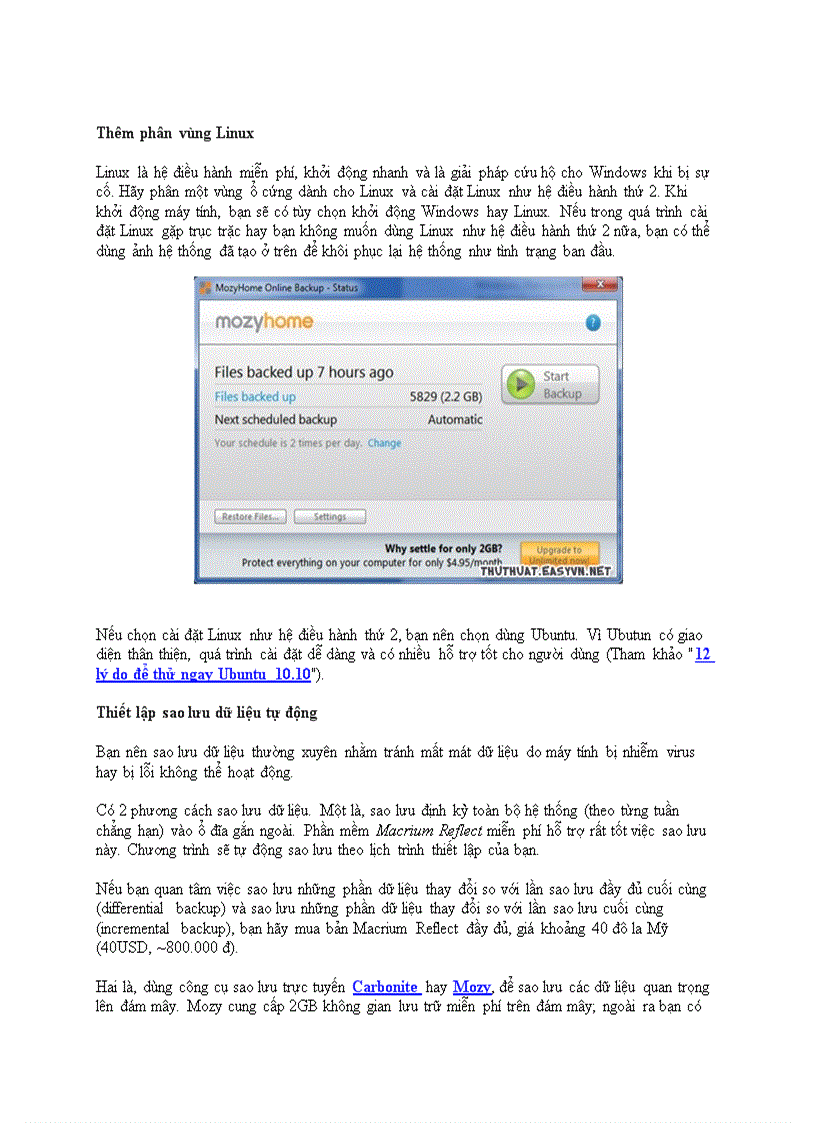 image for page Việc cần làm phòng khi PC gặp họa