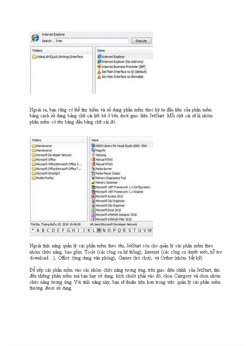 image for page Quản lý và truy cập nhanh các phần mềm đang có trên hệ thống