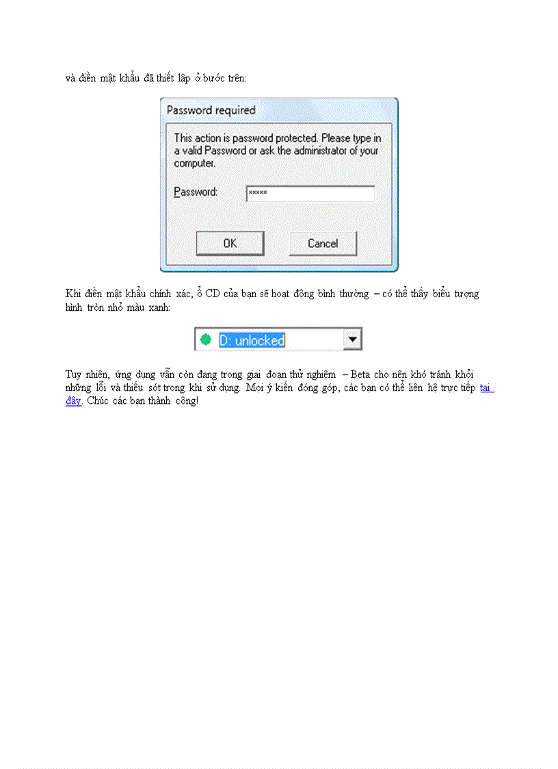image for page Sử dụng phần mềm để khóa ổ CD ROM