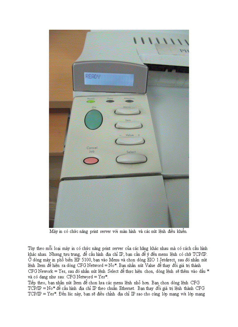 image for page Cấu hình và sử dụng print server