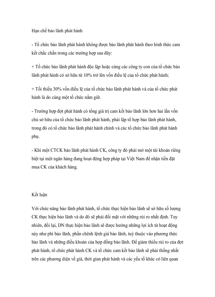 image for page Bảo lãnh phát hành chứng khoán