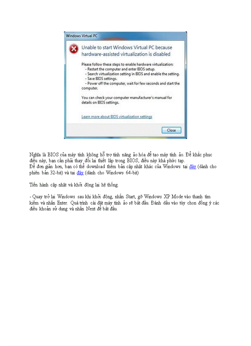 Hướng dẫn cài đặt và sử dụng Windows XP trên Windows 7