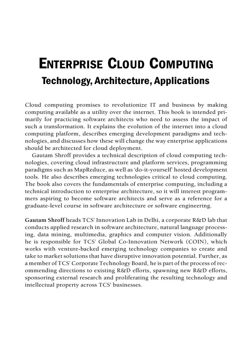 Enterprise cloud computing