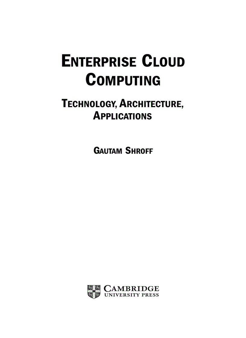 Enterprise cloud computing