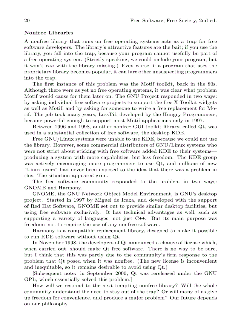 image for page Free Software Free Society