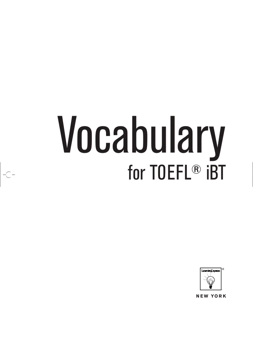 image for page Vocabulary for TOEFL iBT