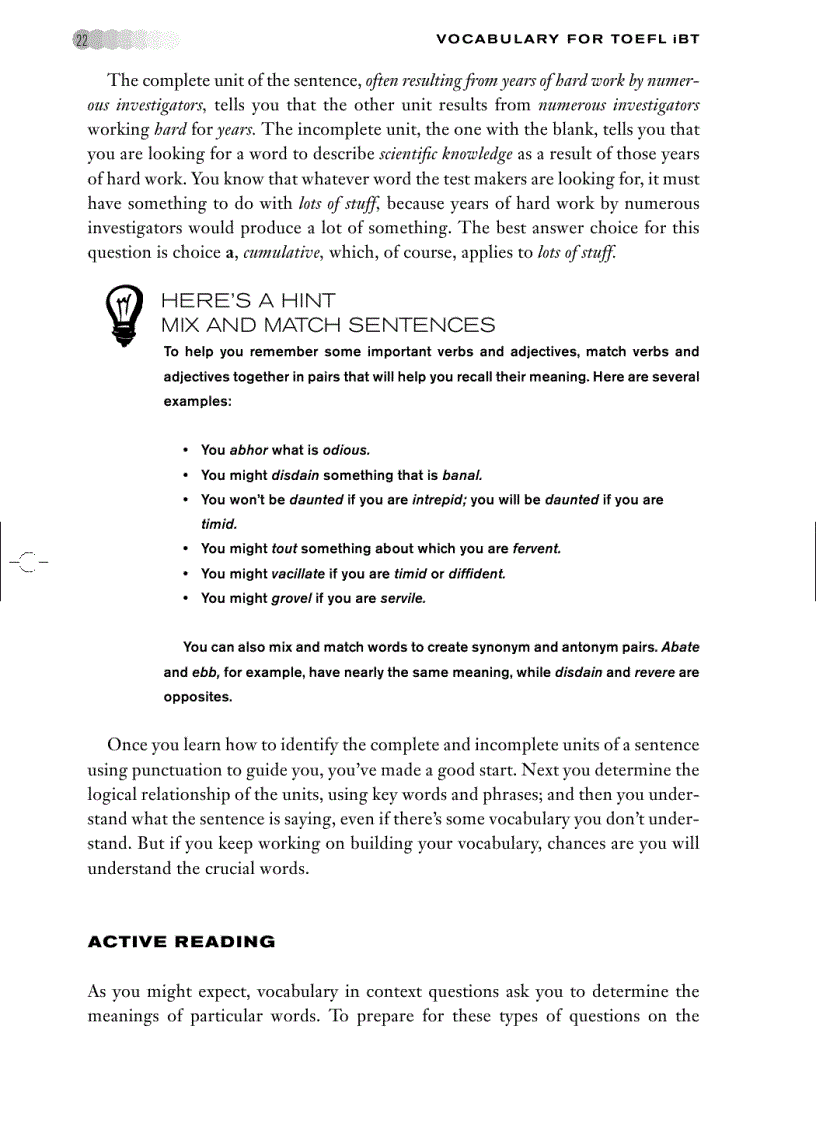 image for page Vocabulary for TOEFL iBT