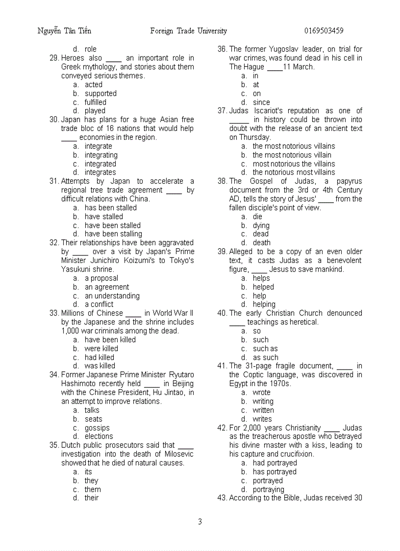 image for page MASTER PART 5 TOEIC 09 Nguyễn Tân Tiến
