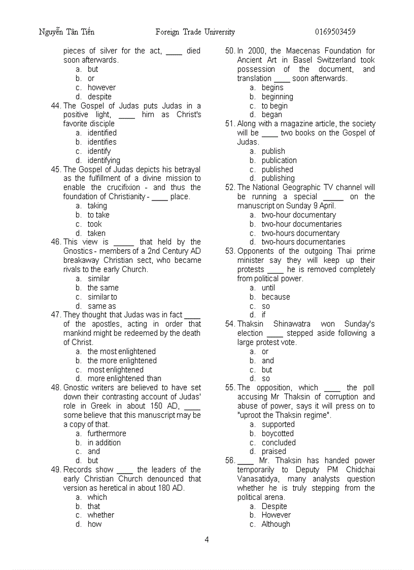 image for page MASTER PART 5 TOEIC 09 Nguyễn Tân Tiến
