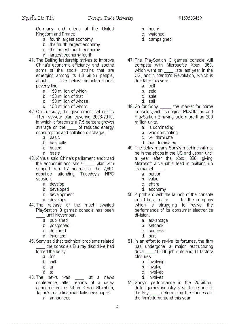 image for page Master part 5 toeic 07